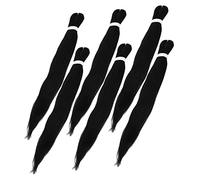 Vaguelly 6pcs Chemical Fiber Wig Prestretched Easy Braids Hair for Girl Hot Water Hair Extensions Crochet Curly Extensions for Boho Crochet Braids and Braiding