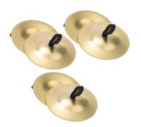 Vaguelly 6pcs Copper Finger Bowl Cymbals for Belly Dance Percussion Instrument Boy Girl Toy Elastic Band and Light Weight