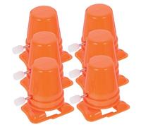 Vaguelly 6pcs DIY Clockwork Walking Robot Mechanism for Clay Modeling Wind Up Plaything with Visible Movement Fine Motor Skill Development Orange