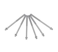 Vaguelly 6pcs Drum Tension Rods 11cm Iron Snare Drum Hardware Screws with Silver Finish for Secure and Stable Connection