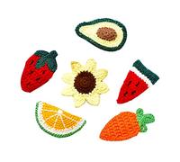 Vaguelly 6pcs Fruit Design Hair Clips for Cute Barrettes with Strawberry Carrot Watermelon Grapefruit Avocado Sunflower Stylish Hair Accessories for Women