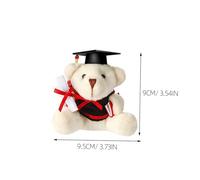 Vaguelly 6Pcs Graduation Bear Keychain Plush Stuffed Animal Pendant with Chain Ring Small Doctor Bear Design for Backpack Purse Decoration