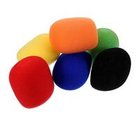 Vaguelly 6pcs Handheld Microphone Cover Mic Covers Sponge Wind Interference Protection Noise Reduction for Ktv News Interviews Assorted Color