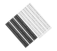 Vaguelly 6pcs Key Kalimba Stickers White Black Non-slip Thumb Piano Note Decals for Beginners Staff Labels for Musical Instrument Training and Finger Practice