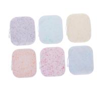 Vaguelly 6pcs Makeup Remover Puff Facial Cleansing Pads Gentle Exfoliator Deep Cleansing Reusable Face Scrub Exfoliator for Daily Makeup Removal