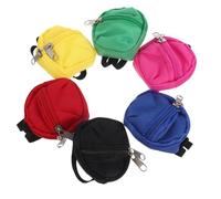 Vaguelly 6pcs Mini Doll Backpacks with Working Zipper for Pretend Play Lightweight School-themed Bags for Dolls Enhances Fine Motor Skills and Hand-eye Coordination Travel-friendly