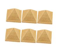 Vaguelly 6Pcs Miniature Pyramid Model Figurines for DIY Home and Office Decor Realistic Ancient Egyptian Ornaments Creative Desktop Accents Compact Sculptures for Parties and Miniature Landscapes