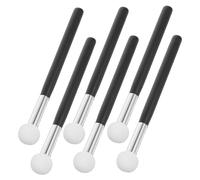 Vaguelly 6pcs Mushroom Head Makeup Sponge Brushes with Wood Handles Precision Foundation and Concealer Applicators for Women Dual Use Dry Wet Non Absorbent Material for Daily and
