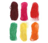 Vaguelly 6Pcs Natural Raffia Silk Bird Nest Padding for Easter Decoration Flower Packing Stuffing Safe and Sturdy Material for DIY Projects and Pet Comfort Random Color