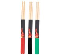Vaguelly 6pcs Non- Maple Drumsticks for Beginners and Musicians Ergonomic Design Water-drop Tip for Tones Drum Accessories for All Ages and Skill Levels Random Color