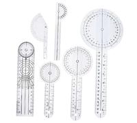 Vaguelly 6pcs Plastic Medical Goniometer Angle Protractor for Joint Motion Measurement Spinal and Finger Angle Ruler for Physiotherapy and Orthopedic Use