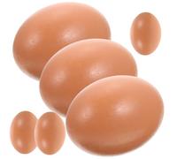 Vaguelly 6Pcs Realistic Faux Egg Models Decorative Simulated Chicken Eggs for Photography Props and Craft Decorating, Foam Material, Suitable for Farm Play and Nesting Box Display