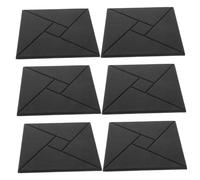 Vaguelly 6pcs Self-adhesive Acoustic Panels Sound Absorption Pad for Music Studios Bedrooms Home Cinemas Polyester Fiber Soundproofing Panel