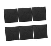 Vaguelly 6pcs Self-adhesive Polyester Fiber Acoustic Soundproofing Panels for Music Studios Bedrooms and Home Cinemas Noise Cancelling Sound Dampening Pad Black Backing