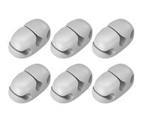 Vaguelly 6pcs Self Adhesive Silicone Cable Organizers with 1 Slot and 3 Slots for Wire Management, Quick Installation Cord Holders Suitable for Car and Business Use