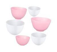 Vaguelly 6pcs Silicone Facial Mask Mixing Bowl Set with Non-slip Base High Elasticity and Antidrop Design for DIY Skincare Mud Mask Beauty Treatments Home Spa Use