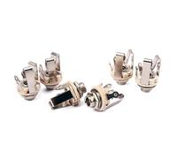 Vaguelly 6pcs Stereo Guitar Jack Socket Connector Stereo Output Jack for Acoustic Electric Bass Guitar Parts Accessories for Panel Mount Socket and Accessories Kit