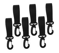 Vaguelly 6pcs Stroller Hooks Hanging Clips for Diaper Bag Organizer Rotatable Stroller Hooks for Shopping Bags Made of Plastics for Outdoor Use
