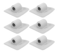 Vaguelly 6pcs Universal Kayak Motor Mounting Brackets, 2cm Hole Engine Support Clips for Inflatable Boats, Canoes, and Rafting Accessories, Grey Plastic Fixing Stand Kit for Fishing and