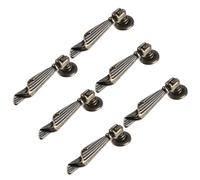 Vaguelly 6pcs Vintage Single Hole Pull Handles for Cupboard and Wardrobe, Zinc Alloy Tear Drop Design with Ergonomic Grip and Simple Installation, for Retro Home Decoration and Furniture