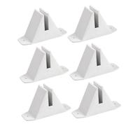 Vaguelly 6pcs White Garden Fence Bases for Christmas Tree and Pet Gate Support, Small Picket Fence Stand Feet, Anti-tip Room Divider Stand Base for Outdoor Lawn and Garden