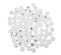 Vaguelly 75Pcs Bingo 90 Balls Seamless Lottery Balls White Plastic Lightweight with Wear Resistance for Events and Party Games