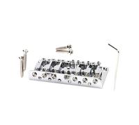 Vaguelly 78mm Chrome Metal Guitar Bridge Saddle for 6-string Electric Bass Guitar Fixed T-shape Bridge