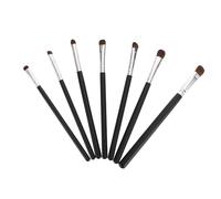 Vaguelly 7pcs Eye Makeup Brush for Women Premium Horse Hair Eyeshadow Brushes Portable Lightweight with Black Handles Silver Ferrules for Precise Blending and Defining