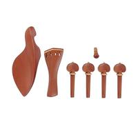 Vaguelly 7pcs Violin Accessories Set Chin Rest Pegs Tailpiece End Pin Jujube Wood Easy Installation High Reliability for Violin Enthusiasts