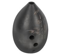 Vaguelly 8-hole Ocarina for Beginners - Portable Black Ceramic Wind Instrument for Boys and Girls Instruction Guide and Accessories