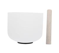 Vaguelly 8-inch White Yoga Meditation Music Stick Crystal Singing for Therapy Relaxation and Meditation