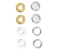 Vaguelly 8 Pcs Sink Overflow Rings Copper and Abs Overflow Hole Covers Rust Bathroom Basin Caps Replacement Grate Covers for Washbasins and Bathtubs Easy Push In Installation