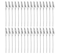 Vaguelly 80pcs Table Number Holders: 100mm Tall Metal Wire Card Clip Holder - Memo Alligator Clamp for Photo Note Display Business Card