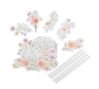 Vaguelly 80pcs Wildflower Cake Toppers Floral Birthday Decorations for Weddings Anniversaries Parties Easy Insert Design Reusable Cake Picks for Any Celebration
