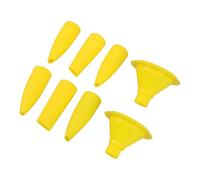 Vaguelly 8pcs Flat Caulking Nozzle Tips for Sausage Caulk Gun, Reusable Caulking Tube Extension Applicator, Glue Nozzle Replacement for Building Seam Sealing and Home Repair