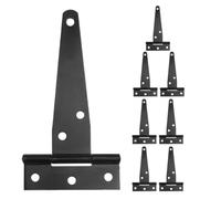 Vaguelly 8pcs Gate Hinges: Galvanized T-Strap Shed Door Hinge - Outdoor Replacement Part for Wooden Fences Barn Doors and Garden Gates