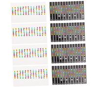Vaguelly 8pcs Guitar Fretboard Stickers Fingerboard Sticker Set for Beginners Note Decals Fret Guide Labels