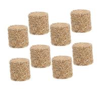 Vaguelly 8pcs Miniature Faux Hay Bale Photo Prop Cylinder Shape Decoration for Dollhouse Micro Scene Decor Realistic Miniature Farm Accessory for Diy Projects
