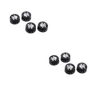 Vaguelly 8pcs Set Guitar Knobs Volume Tone Control Knobs Skull Pattern for Electric Guitar Parts Replacement