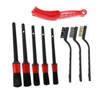 Vaguelly 9pc Car Detailing Brush Kit Car Wheel Cleaner Interior Cleaning Set Air Vent Wire Brush