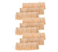 Vaguelly 9pcs Artificial Thatch Roofing Material 3x10cm Faux Grass Hay for Miniature Roofs DIY Fairy Garden Dollhouse Accessories Simulation Thatched Roof