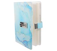 Vaguelly A5 Password Notebook with Combination Lock, Locking Diary Journal in Sky Blue, Small Secure Notebook for Adults and Teens, Creative UV Coated Password Book for Private Notes