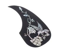 Vaguelly Acoustic Guitar Pickguard Plastic Pick Guard Scratch Plate Smooth Surface and Lightweight Design, Silver Colour for Easy Carry and Decorative Pattern on Guitar