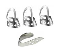 Vaguelly Adjustable Stainless Steel Thumb Picks 4 Pcs Comfortable to Wear and Protect Fingers Smooth Plectrum Set for Guitar and Banjo for Fingerpicking Instruments