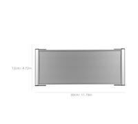 Vaguelly Aluminum Alloy Double-sided Office Door Name Plate 12x28cm with Single-sided Slot, Blank Door Sign Plaque for Wall, Office Room Identification