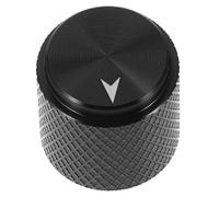 Vaguelly Aluminum Alloy Guitar Volume Control Knob with C-Angle Knurled Grip Potentiometer Cap for Bass and Audio Equipment Marked Replacement