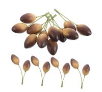 Vaguelly Artificial Olive Stems Faux Olives Simulation Fruit Decoration 10pcs Foam Lifelike for Home Cooking Crafting Centerpieces