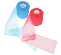 Vaguelly Athlete Tape 2pcs Set 7cm x 27m Breathable Elastic Sports Tape Portable Pre-wrap Cushioning Film Shock Absorption for Badminton Rackets Training Outdoor Use