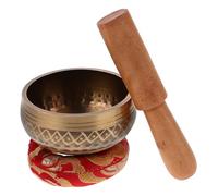 Vaguelly Authentic Tibetan Singing Bowl Small Copper Mindfulness Sound Bowl with Wooden Mallet and Cloth Pad for Worship Buddhism and Meditation Practice