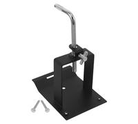 Vaguelly Bent Arm Cowbell Holder for Drum Set Percussion - Drum Cowbell Mounting Bracket with Foot Pedal Clamp - Jam Block and Tambourine Holder for Practice and Performance